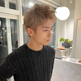 ショート カラー メンズ 周東 芽依のヘアスタイル