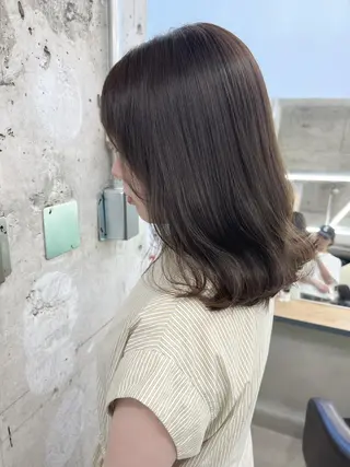 セミロング カラー パーマ ヘアアレンジ 【ヘアケア特化型】 newi天王寺のヘアスタイル