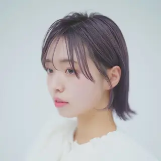 ミディアム カラー ヘアアレンジ 韓国×艶髪 さきのヘアスタイル