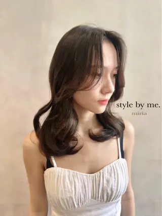 セミロング 韓・中華美女ヘア 🇰🇷×🇨🇳のヘアスタイル