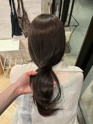 ロング カラー 🫧寒色カラー/透明 感ブラック/Risaのヘアスタイル