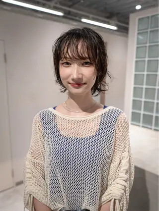 ショート パーマ 鈴木/ボブ/ ミルクティー/ピンクのヘアスタイル