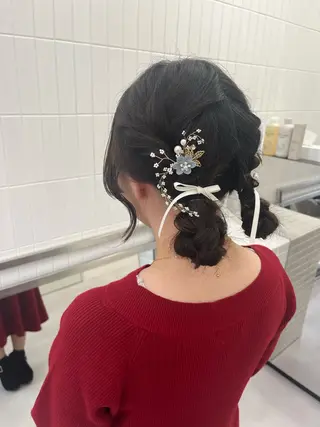 ヘアアレンジ 髪質改善縮毛矯正/暖 色カラー/ウエダカナのヘアスタイル