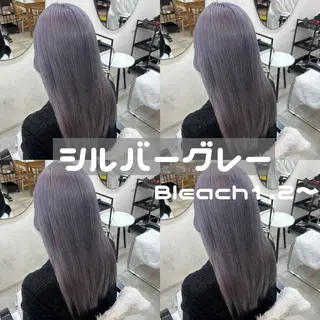 セミロング カラー ヘアアレンジ 渋谷🩶ハイトーン 🩶FUMUのヘアスタイル