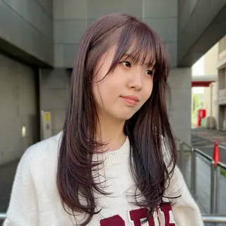 ロング たおちゃん／レイヤー ／透明感カラーのヘアスタイル
