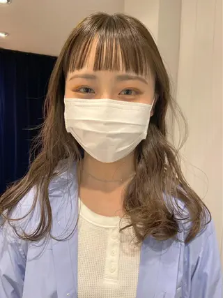 セミロング カラー レイヤー♡ショート 石川優奈のヘアスタイル