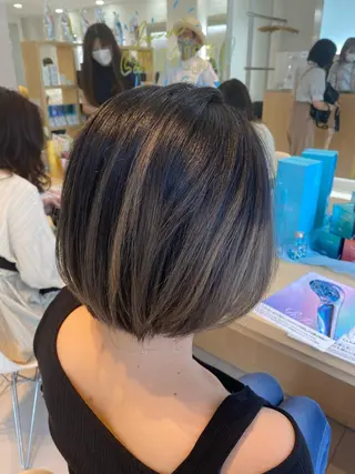 ミディアム ハイトーン/メンズ 水野翔太のヘアスタイル