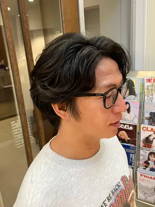 パーマ メンズ MINENO🌼 ブリーチ⭐️カットのヘアスタイル