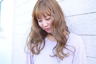 セミロング カラー 信原 獎人のヘアスタイル