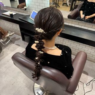 ロング ヘアアレンジ 🎀ヘアアレンジ 🎀ななみのヘアスタイル