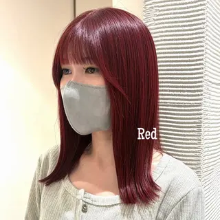 ミディアム カラー 暖色カラー/パラッと Bob/モエのヘアスタイル
