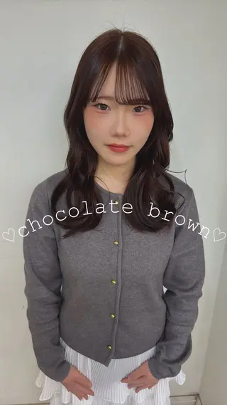 セミロング カラー 🍒桜井 優華🍒のヘアスタイル