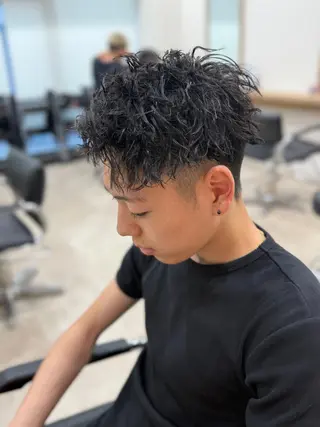 ショート パーマ メンズ 🌊波巻き特化/ 毛流れ/翔平🌊のヘアスタイル