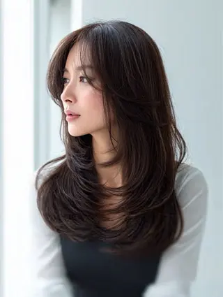 ロング 絶対綺麗な暖色カラー 🎯あります✨増渕✨のヘアスタイル