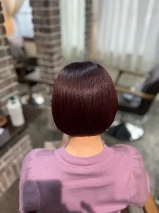 ショート 縮毛矯正/暖色系 /徳田真緒のヘアスタイル