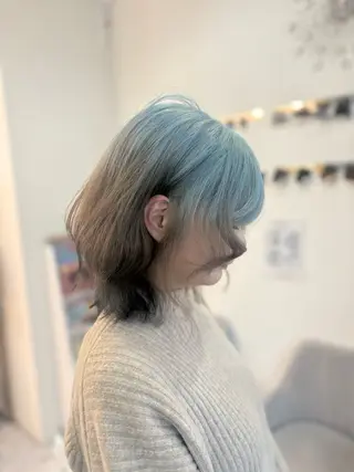 ミディアム ))ブリーチ特化(( 渡邉 怜のヘアスタイル