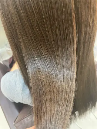 ロング カラー 似合わせまつパ× オリーブカラー/ゆりのヘアスタイル
