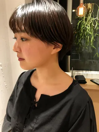 ショート カラー 白髪ぼかし/ショート /ミニボブだいじのヘアスタイル