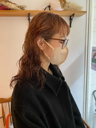 セミロング パーマ ショート& パーマ　坂本のヘアスタイル
