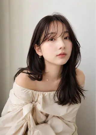 セミロング ，comma rinka💖✨のヘアスタイル