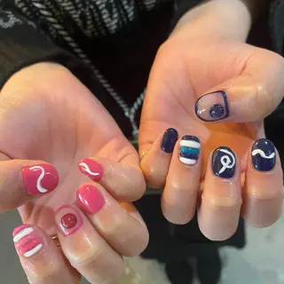 カラー ネイル scre as Etelのネイルデザイン