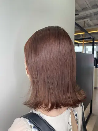 ミディアム カラー ショート/脱白髪染め ☆宇﨑悠実のヘアスタイル