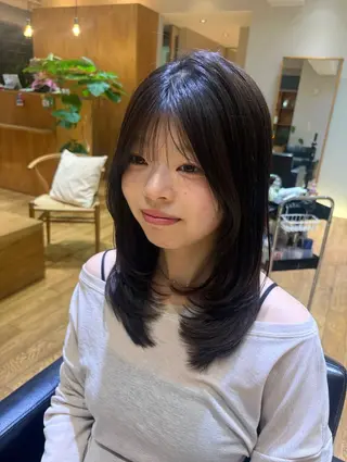 セミロング 【パーマ🌀/暖色カ ラー🍷】ななこ🌴のヘアスタイル