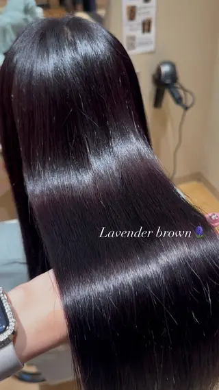 ロング カラー minori🤎 韓国モテヘアのヘアスタイル