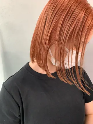 ミディアム カラー ボブパーマコテ巻き風 パーマNo1深江秀平のヘアスタイル