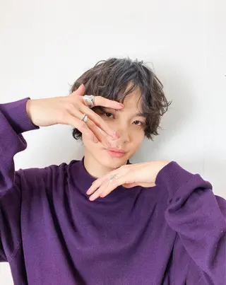 ショート カラー パーマ ヘアアレンジ メンズ メンズスタイル ly本厚木のヘアスタイル