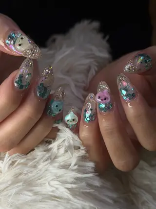 ミディアム Latte Nail 十三のネイルデザイン