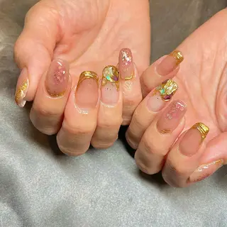 ロング カラー パーマ ヘアアレンジ メンズ キッズ ネイル マツエク・マツパ アイブロウ el. by Aoのネイルデザイン