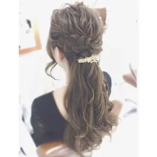 ヘアアレンジ 🇰🇷韓国風艶髪✨ 髪質改善 倉岡しおんのヘアスタイル