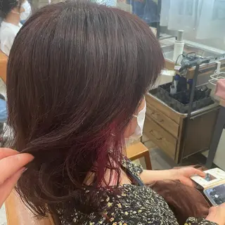 セミロング カラー ヘアアレンジ 北川 智海のヘアスタイル
