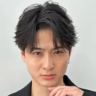 ミディアム カラー パーマ メンズ 【池袋店 店長】伊藤 昂樹/曲がる縮毛矯正のヘアスタイル