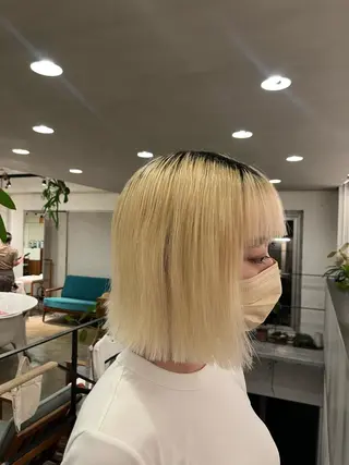 ショート カラー うる艶カラー/恵比寿 ベージュ/丸山陽平のヘアスタイル