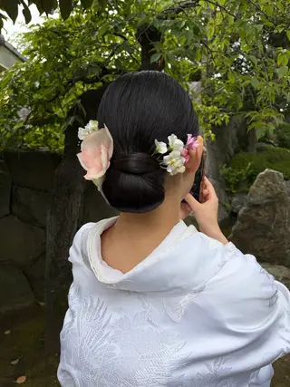 セミロング ヘアアレンジ 銀座/ヘアセット/ 島村美帆のヘアスタイル