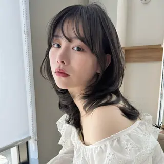 ミディアム 透明感🍨レイヤー ヘアセット/miyuのヘアスタイル