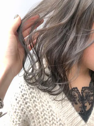 セミロング カラー パーマ ヘアアレンジ メンズ キッズ ネイル マツエク・マツパ 当日予約⭕️ Rene’のヘアスタイル
