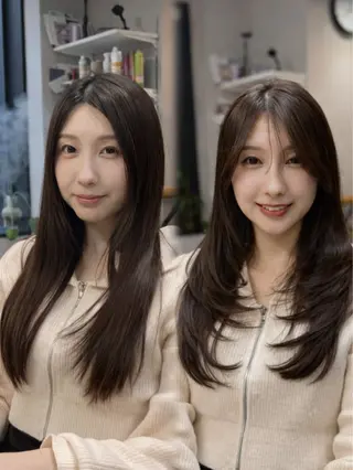 ロング 恵比寿韓国レイヤー× 艶透明感カラー大場のヘアスタイル