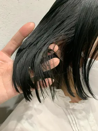 カラー ボブパーマコテ巻き風 パーマNo1深江秀平のヘアスタイル