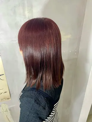 ミディアム カラー 根元 優のヘアスタイル