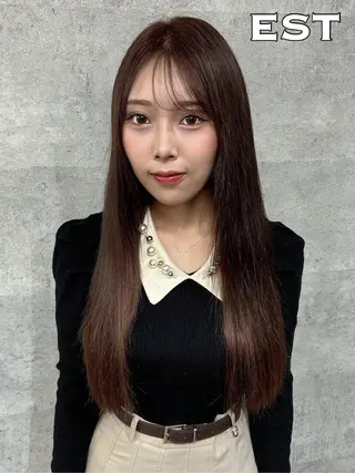 カラー ロング ヘアアレンジ メンズ エクステ MORI エクステMARIKAのヘアスタイル