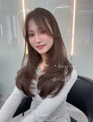 ロング 西尾 彩那のヘアスタイル