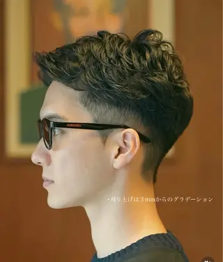 パーマ メンズ メンズショート タチカワユウキのヘアスタイル