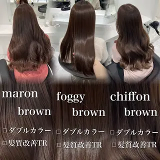 カラー 🤍ブリーチなし ブラウンhimi🤍のヘアスタイル