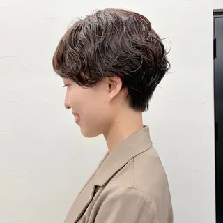 ショート パーマ 初めてのショート お任せください✂️のヘアスタイル