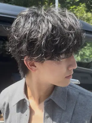 ショート パーマ メンズ 伊藤 蒼彩のヘアスタイル