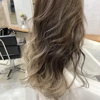 ロング カラー ヘアアレンジ 松井那津子 /ハイライトブリーチのヘアスタイル