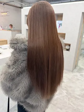 セミロング カラー ブリーチ/ベージュ 💕/momoaのヘアスタイル